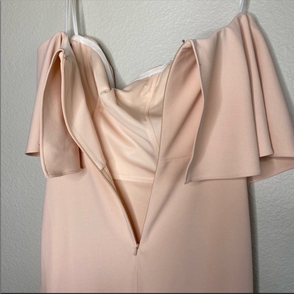 ANTHRO BHLDN DARA OFF SHOULDER FLOUNCE MAXI DRESS size 8 - Picture 9 of 11